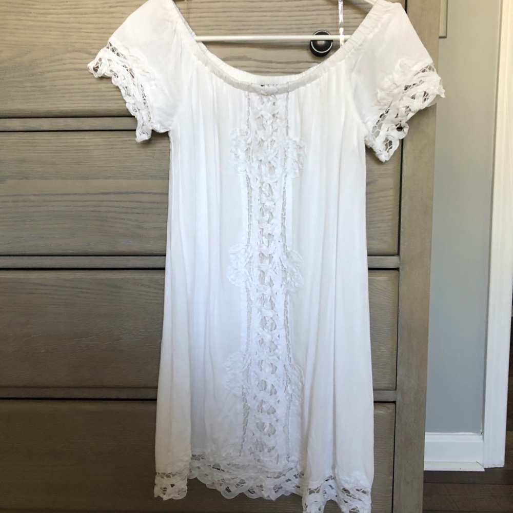 White Off Shoulder Dress Francesca’s